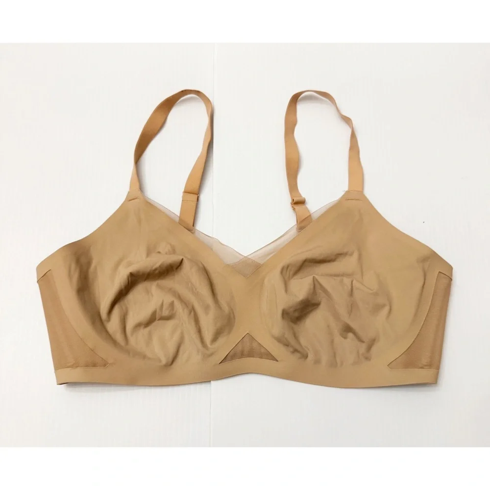 Honeylove Crossover Tan Bra - L - 38 B/C